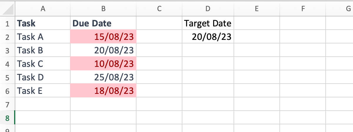 Conditional Formatting Based on Date