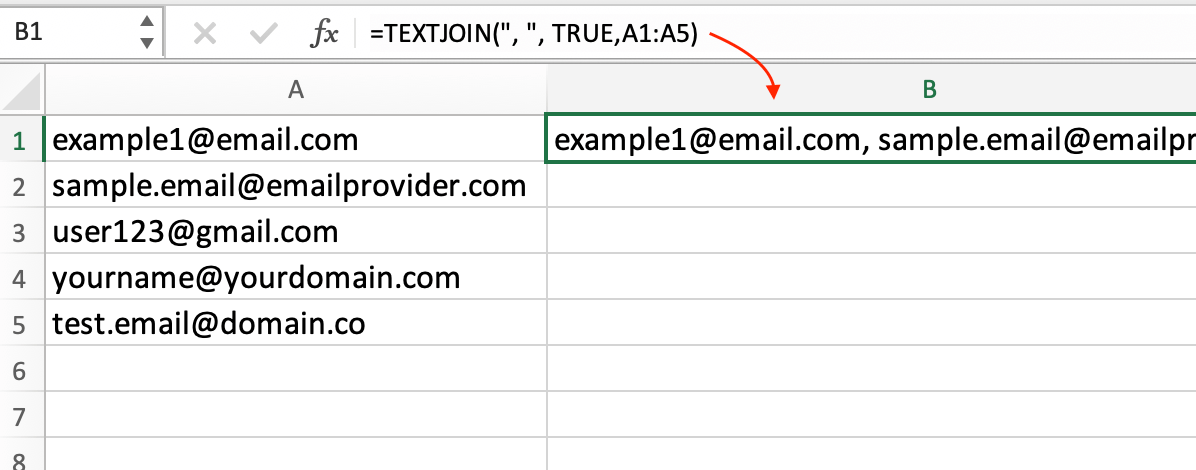 Using Text Join Function